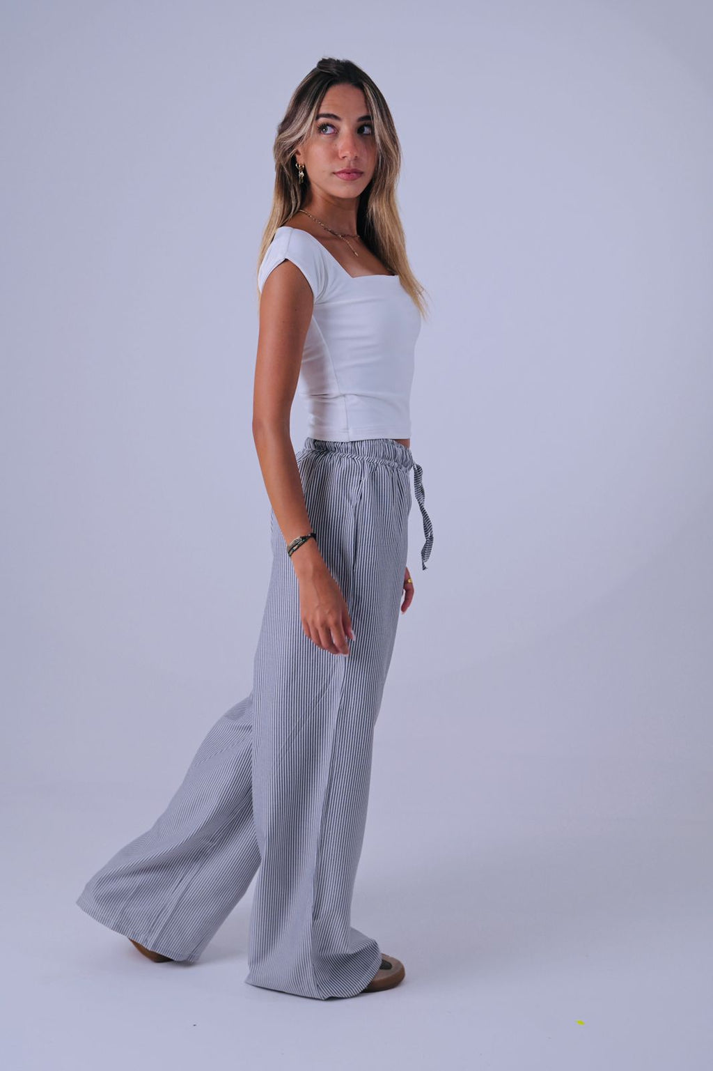 Ash Whisper Striped Pant