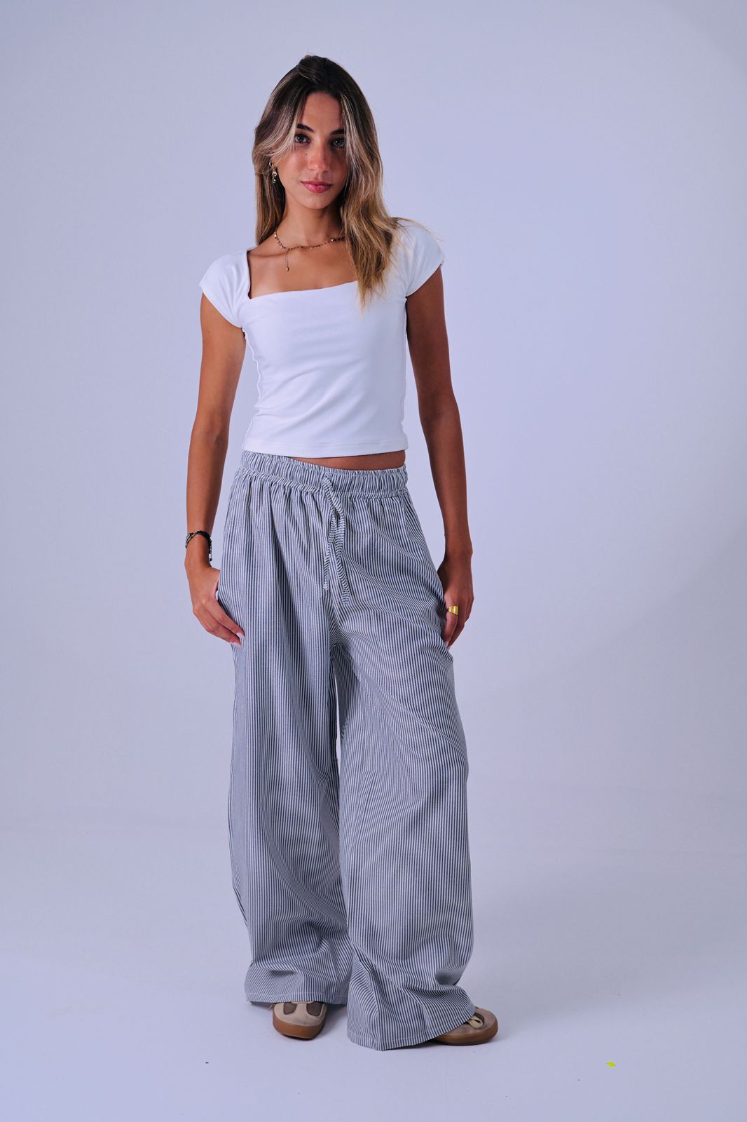 Ash Whisper Striped Pant