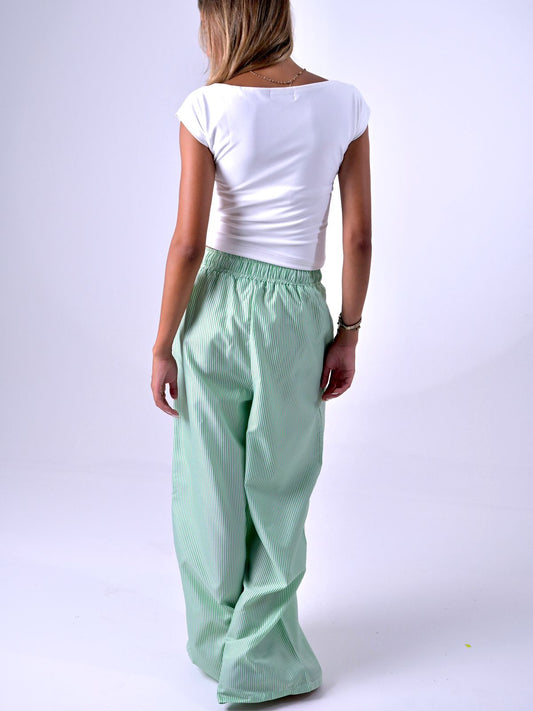 Fresh Mint Striped Pant